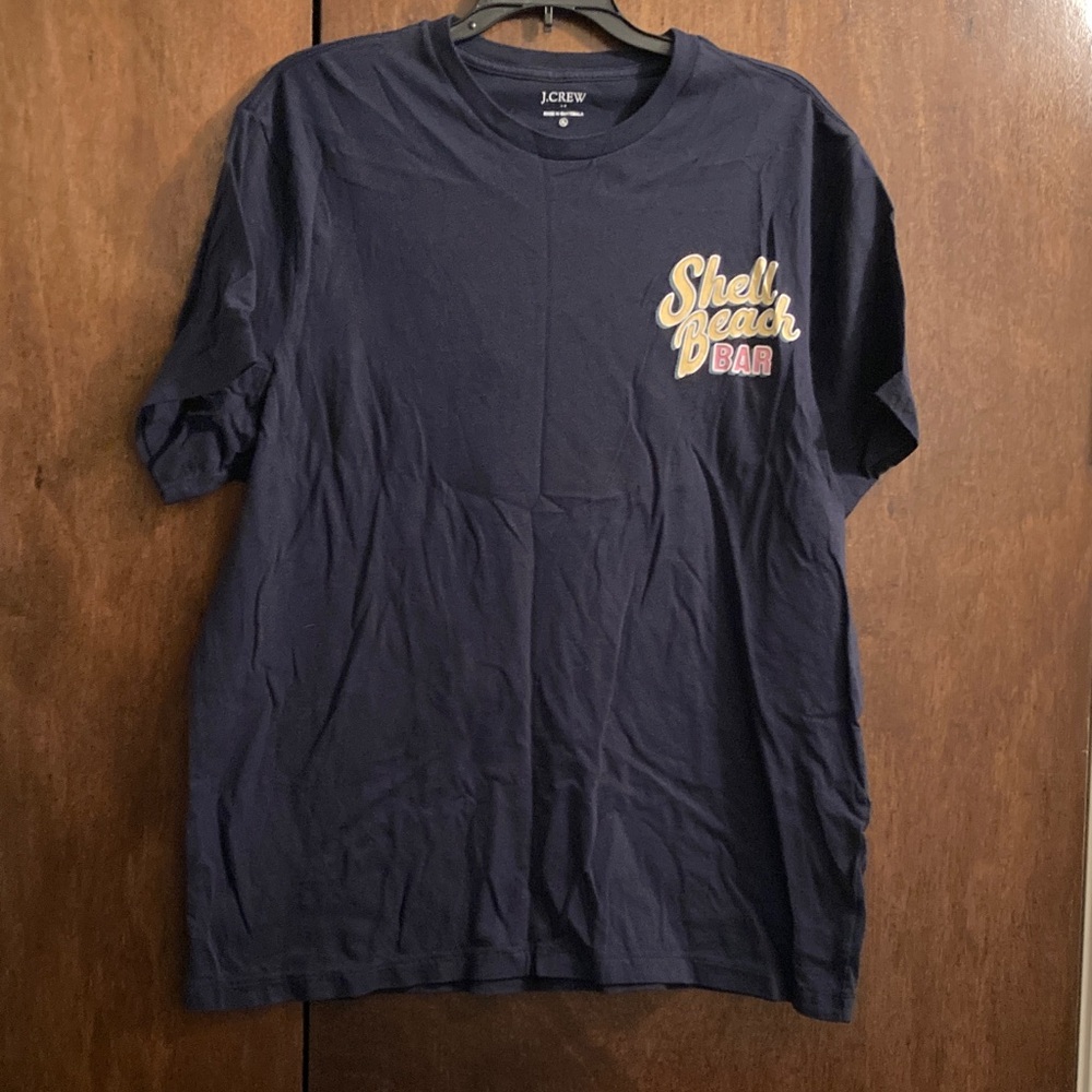 J. Crew Navy Shell Beach Bar Tee